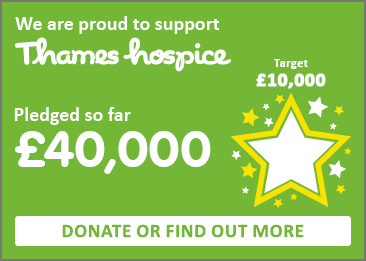 We are proud to support Thames Hospice - £40,000 pledged so far. Donate or find out more